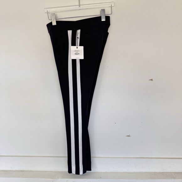 Belyn Key Ponte Crop Track Pant Golf Lux Athletic Pull On Black Onyx Chlk XS NEW - Picture 5 of 13
